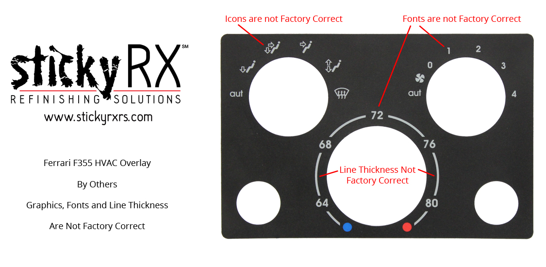Sticky RX Refinishing Solutions_Ferrari_355_HVAC_Overlay_By Others